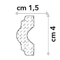 Dec 4 - Cornice in polimero bianco - Decorget