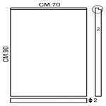 Panel B 90x70 liscio - Pannello in MDF Light bianco - Decorget